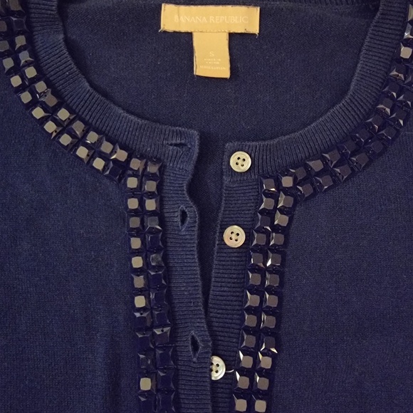 Banana Republic Cardigan Sweater | Blue | Size S| Cotton 100% | - Picture 6 of 6